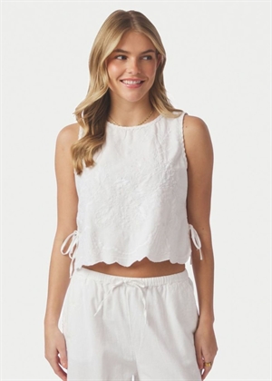 Kaelin embroidery top Hvid Neo Noir 